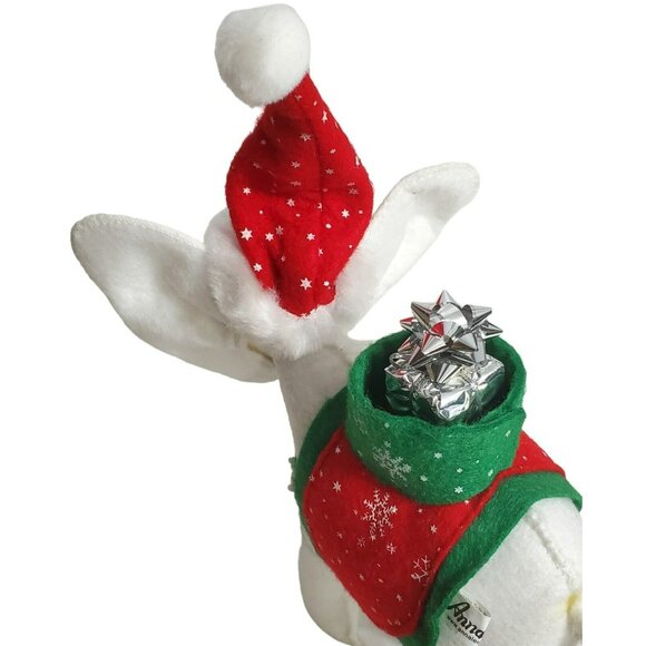 Annalee White Christmas Elephant Snowflake Hat Saddle Gift Basket 8” Retired 07 - Picture 10 of 15